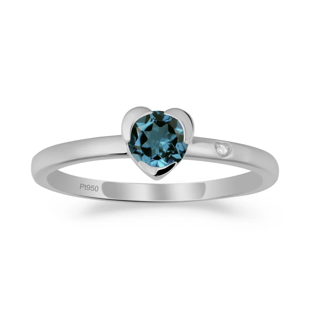 Heart Setting London Blue Topaz Ring - Image 7