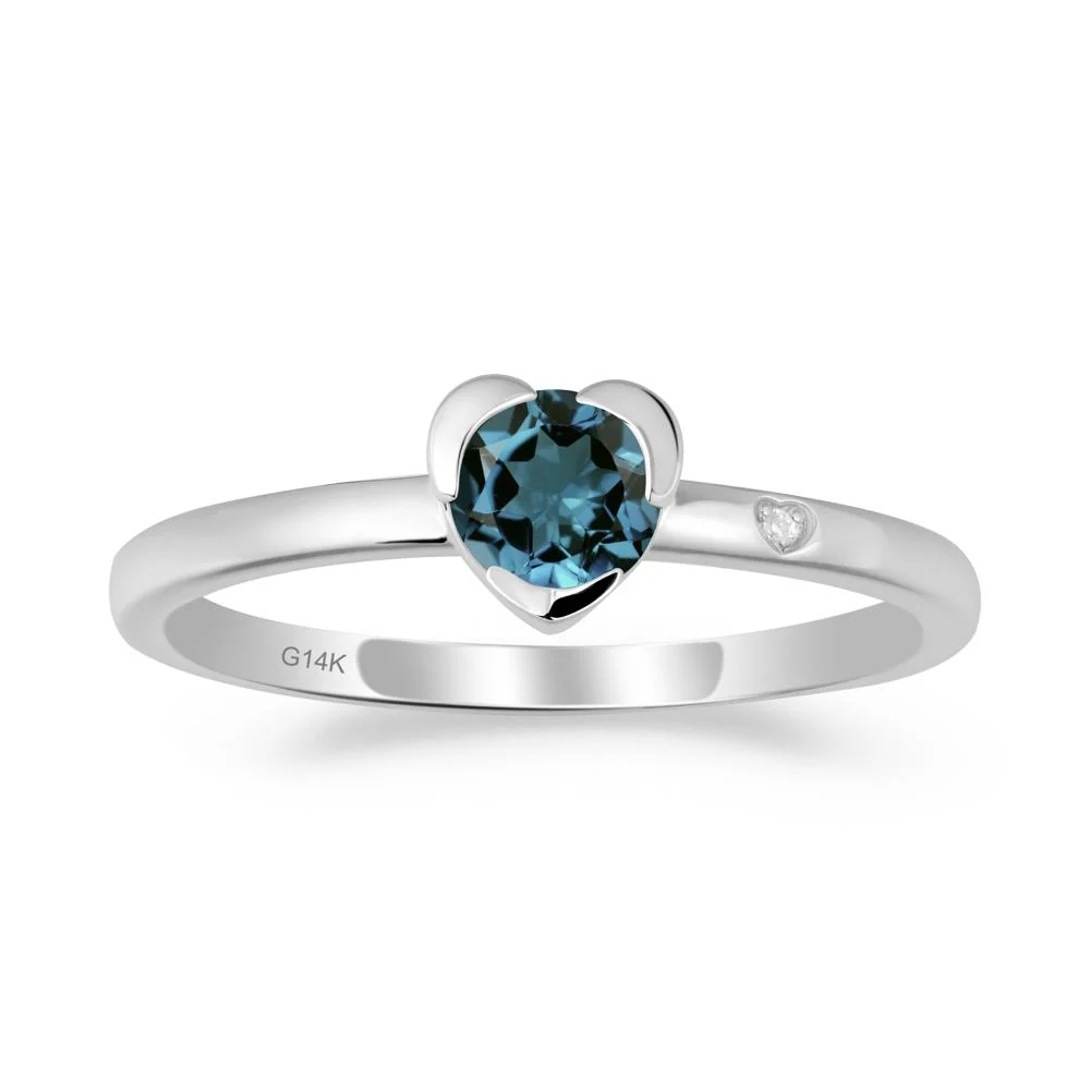 Heart Setting London Blue Topaz Ring - Image 8