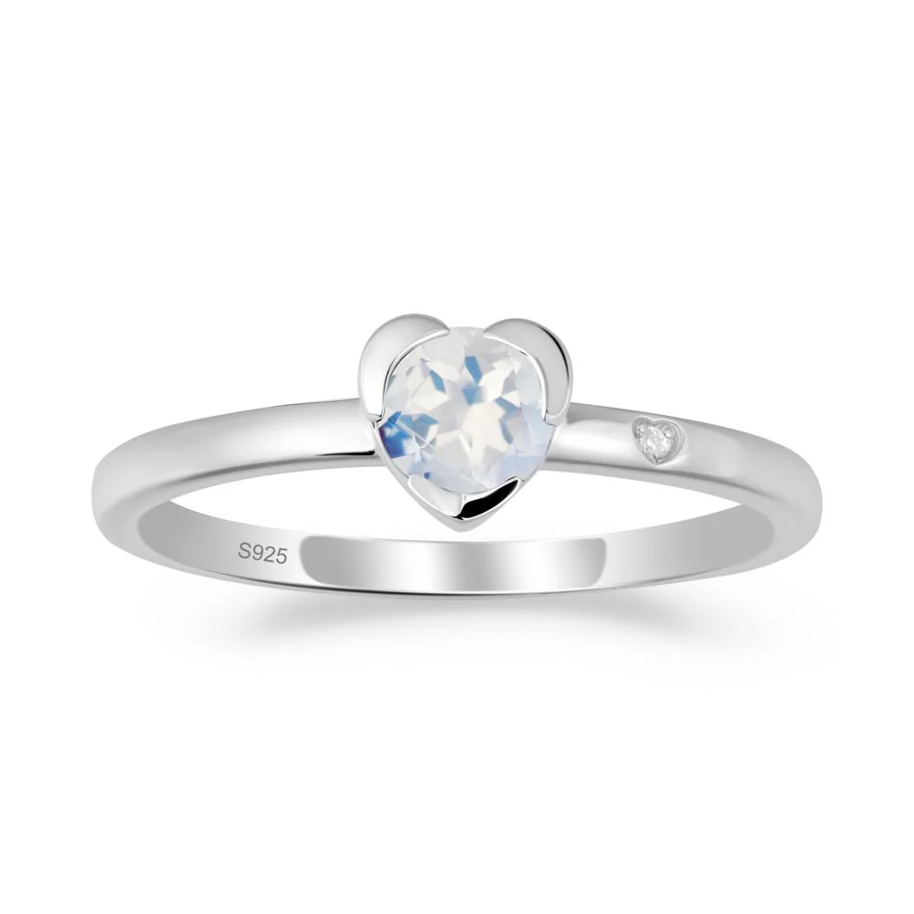 Heart Setting Moonstone Ring - Image 2