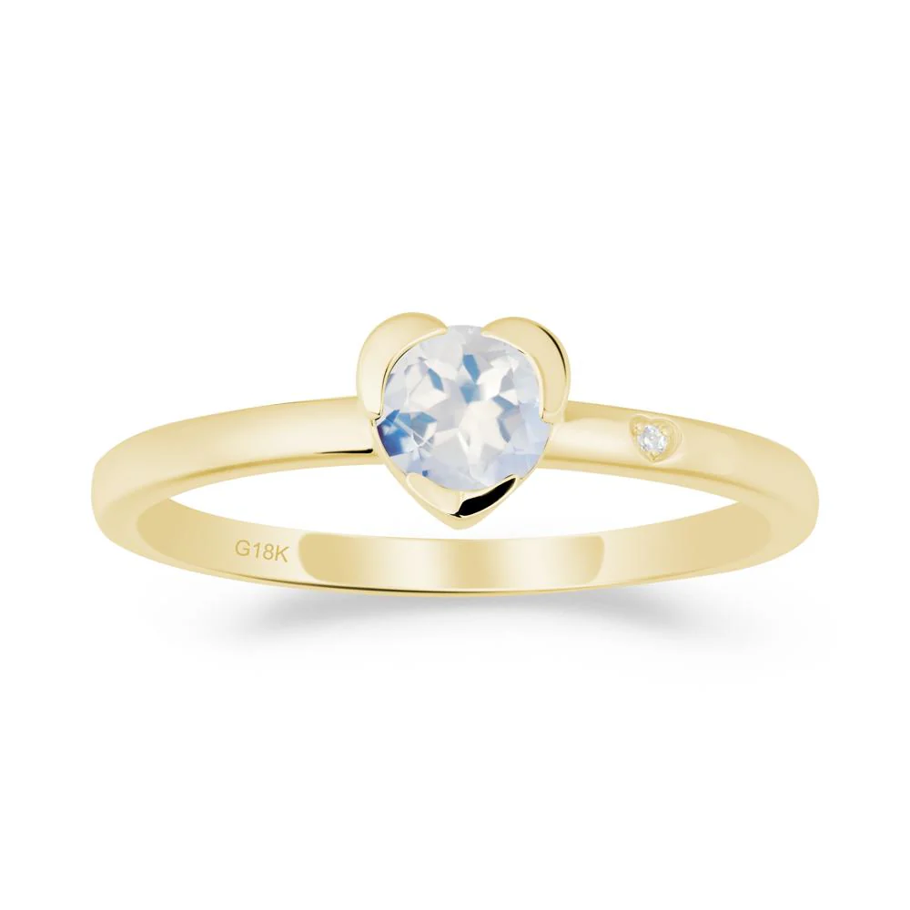Heart Setting Moonstone Ring - Image 3