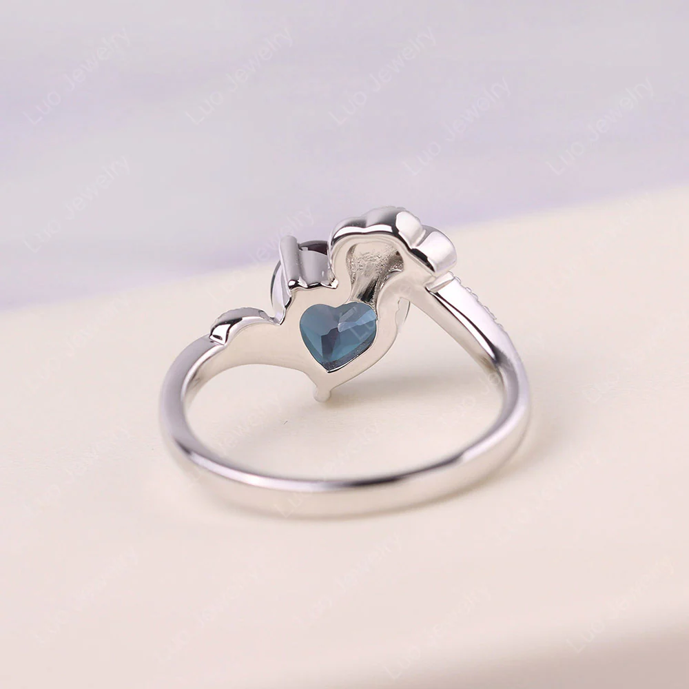 Heart Shaped Alexandrite Strawberry Ring - Image 3
