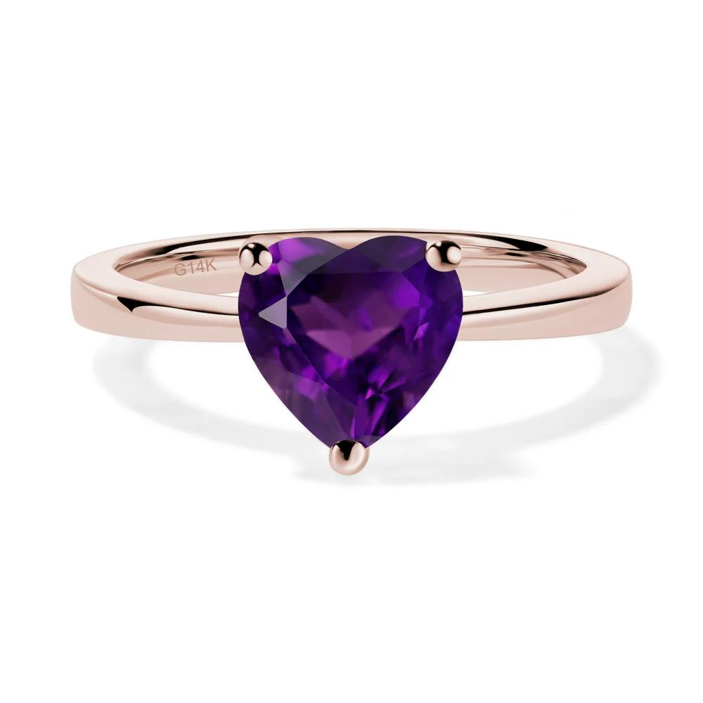 Heart Cut Amethyst Ring