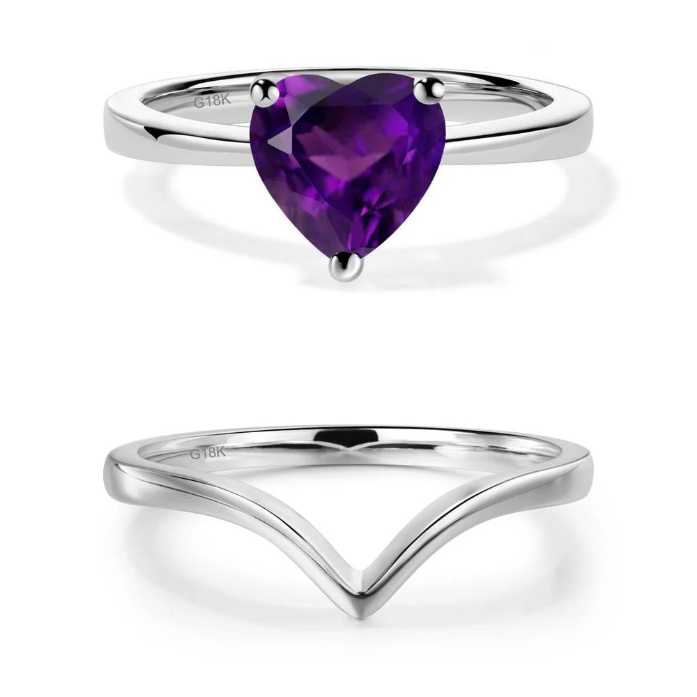 Heart Cut Amethyst Ring - Image 19