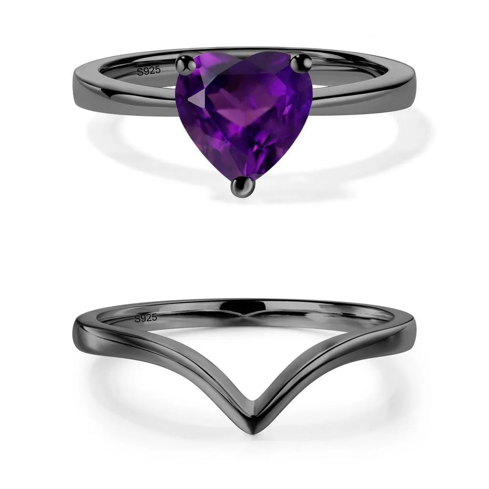 Heart Cut Amethyst Ring - Image 21