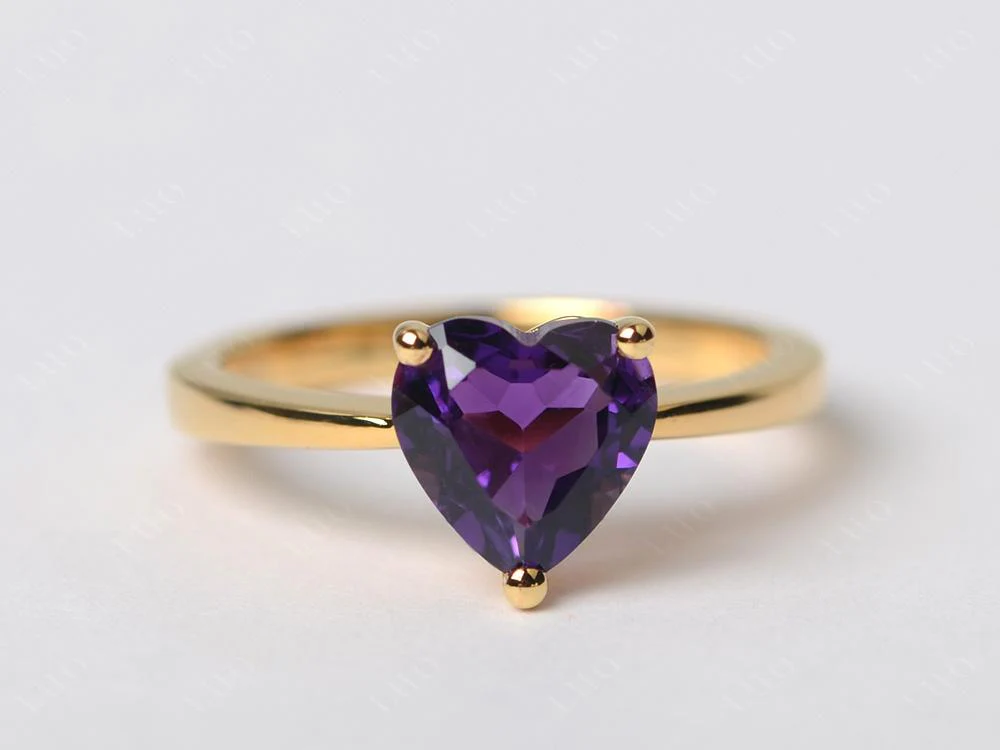 Heart Cut Amethyst Ring - Image 29