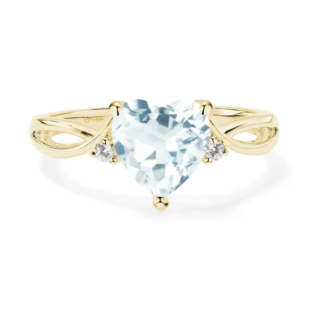 Heart Shaped Aquamarine Ring - Image 5
