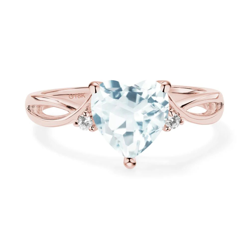 Heart Shaped Aquamarine Ring - Image 7