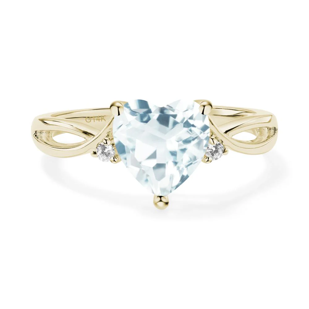 Heart Shaped Aquamarine Ring - Image 8