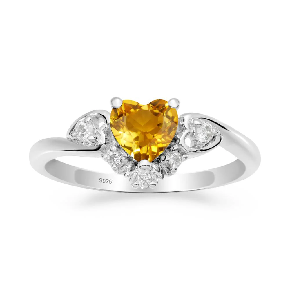 Heart Shaped Citrine Ring for Mom - Image 2