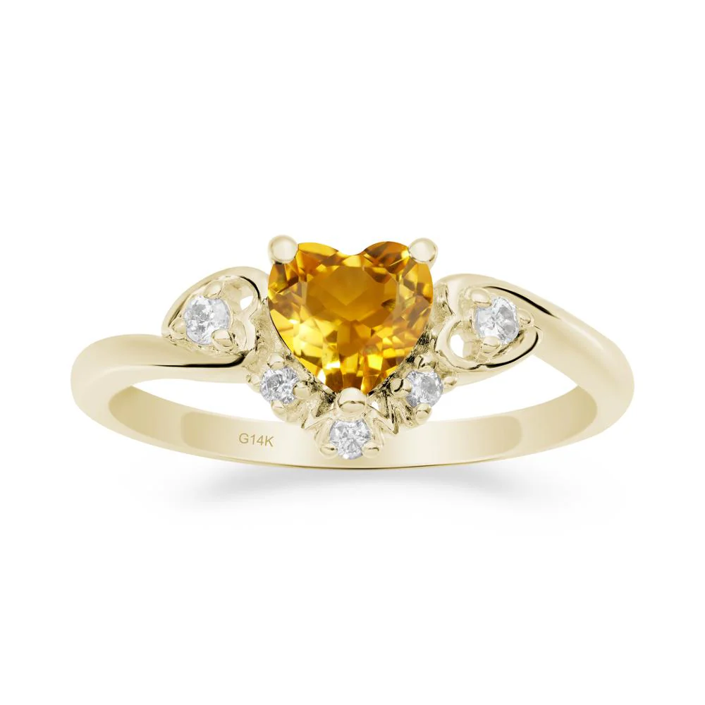 Heart Shaped Citrine Ring for Mom - Image 5