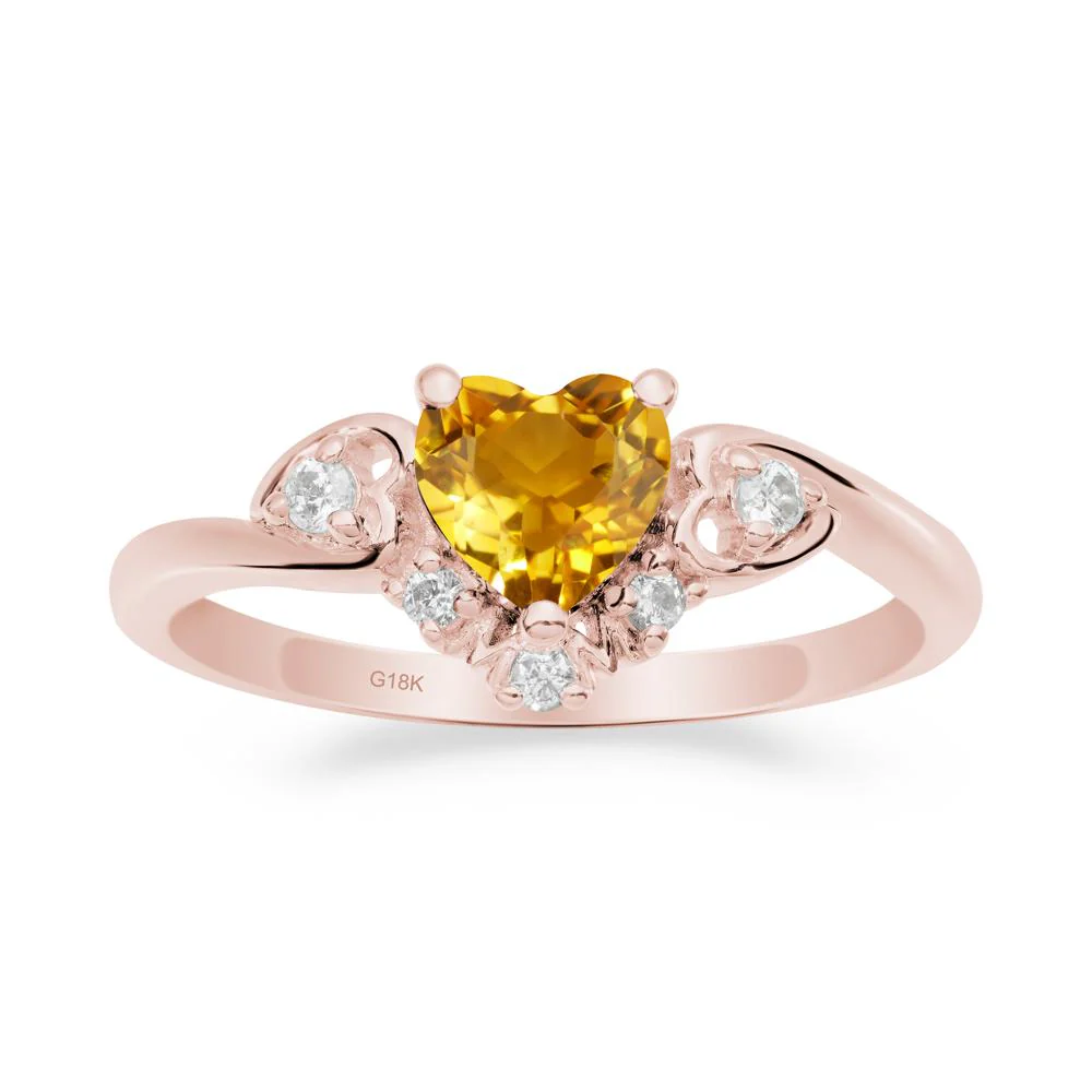 Heart Shaped Citrine Ring for Mom - Image 8