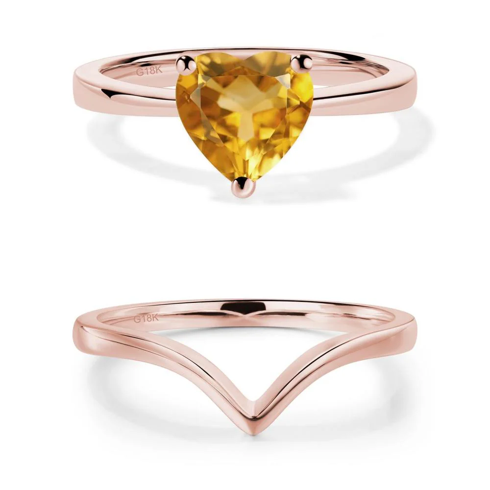 Heart Cut Citrine Ring - Image 17