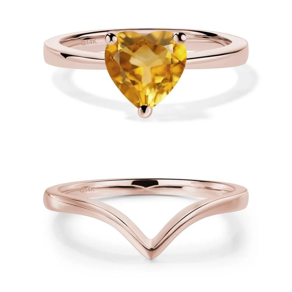 Heart Cut Citrine Ring - Image 19