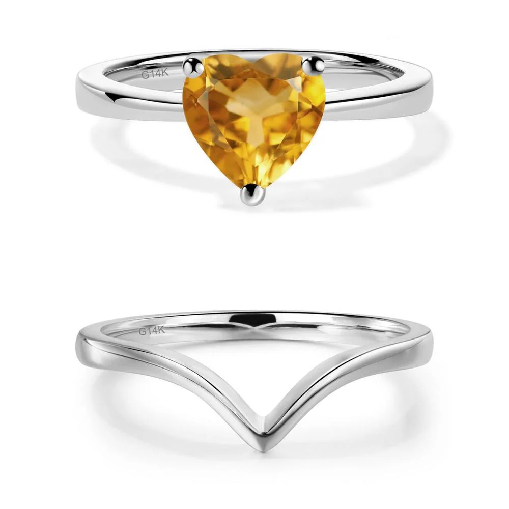 Heart Cut Citrine Ring - Image 25