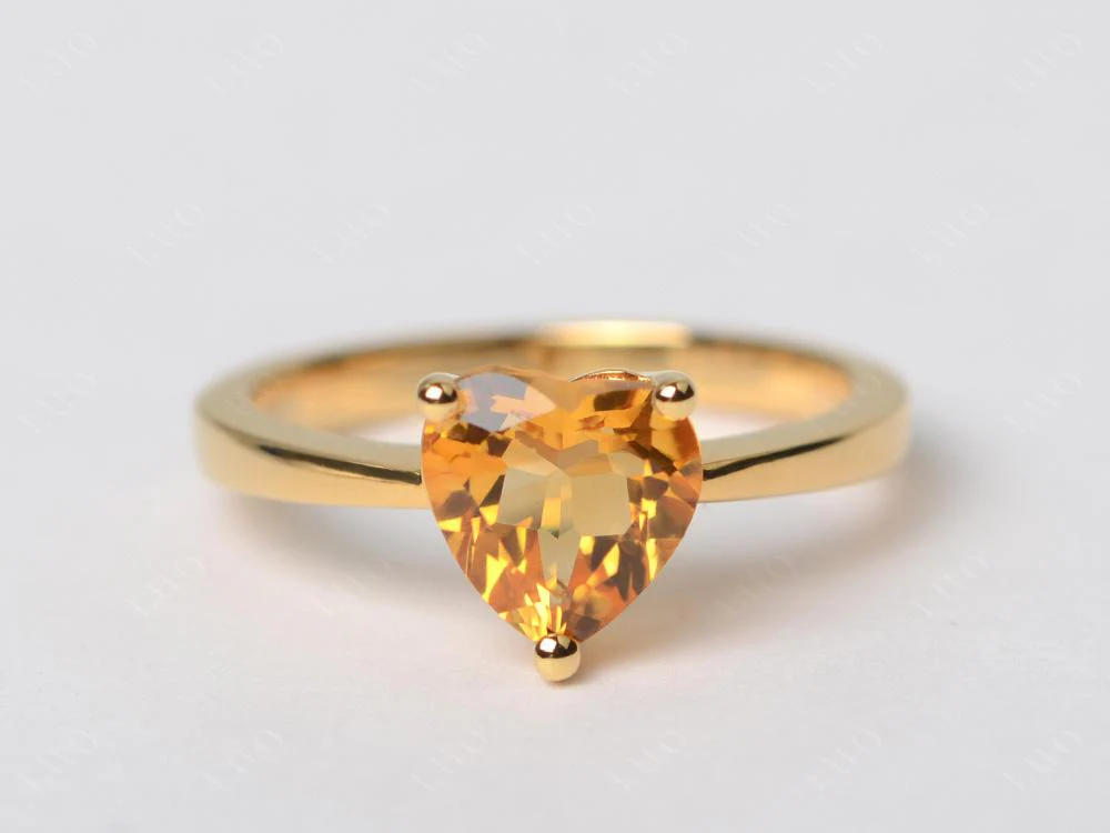 Heart Cut Citrine Ring - Image 29