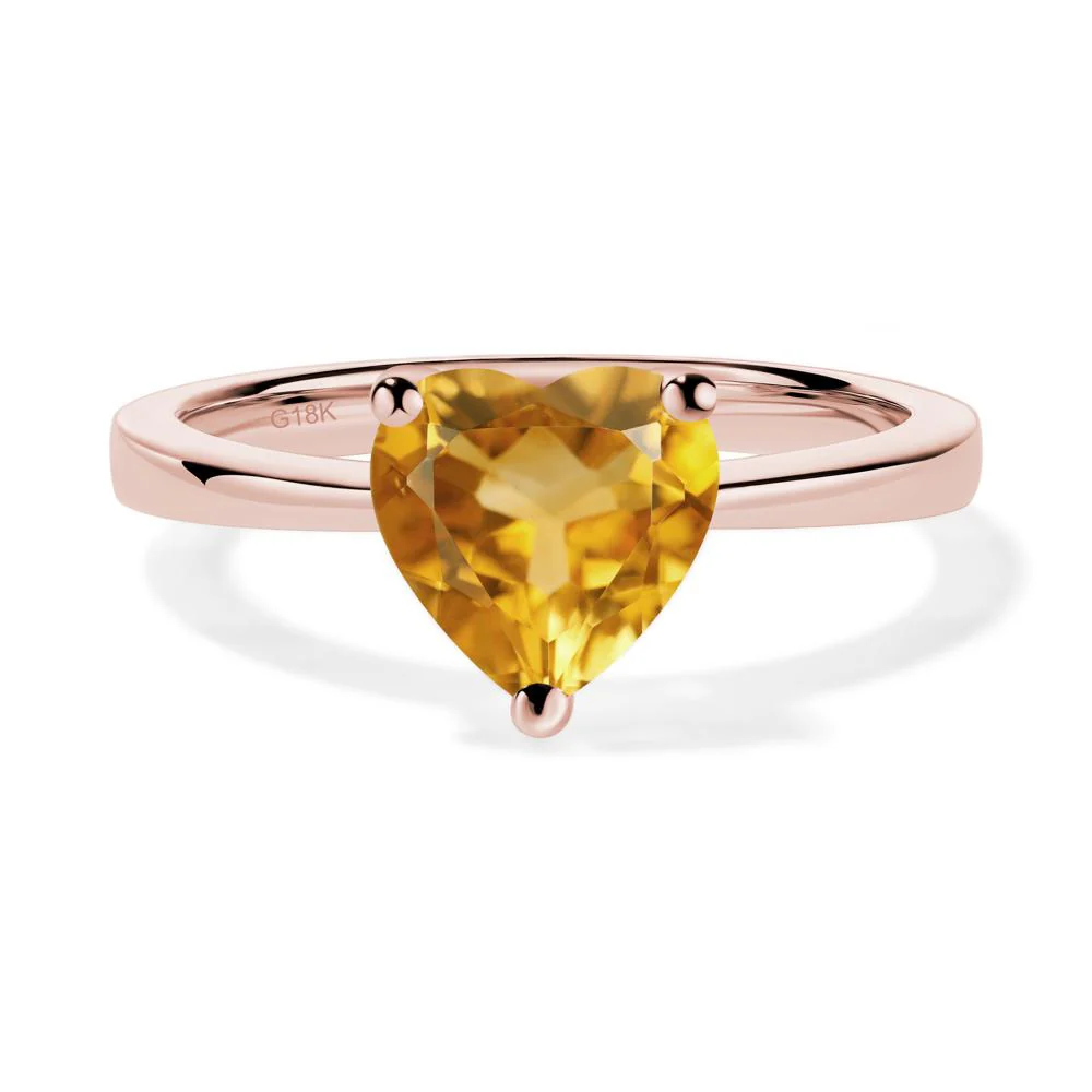 Heart Cut Citrine Ring - Image 4