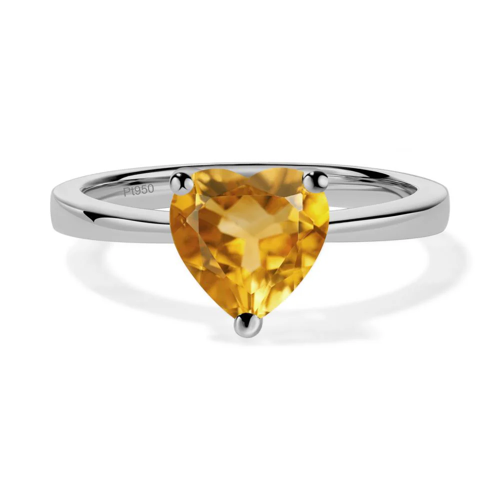 Heart Cut Citrine Ring - Image 6