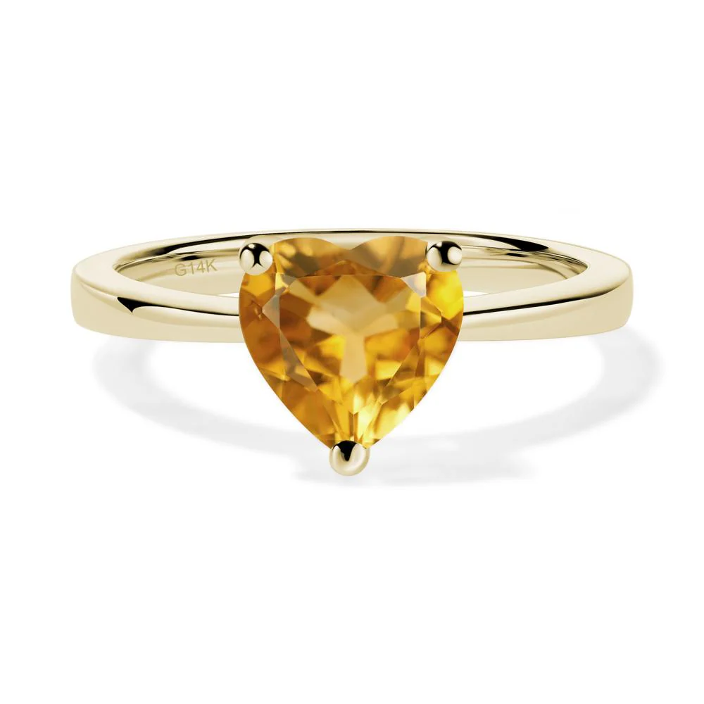 Heart Cut Citrine Ring - Image 7
