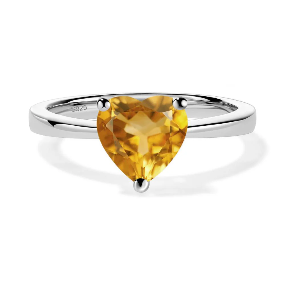 Heart Cut Citrine Ring - Image 9