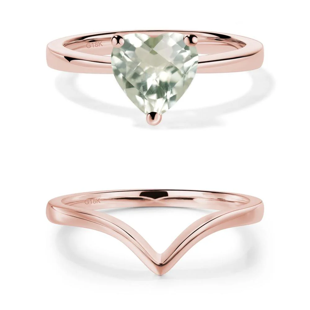 Heart Cut Green Amethyst Ring - Image 11