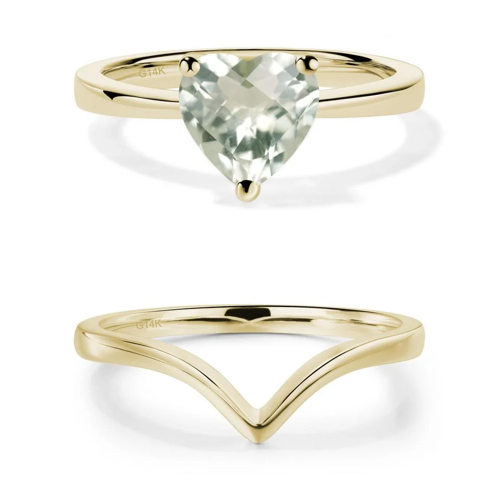 Heart Cut Green Amethyst Ring - Image 15