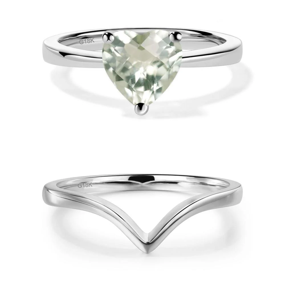 Heart Cut Green Amethyst Ring - Image 27