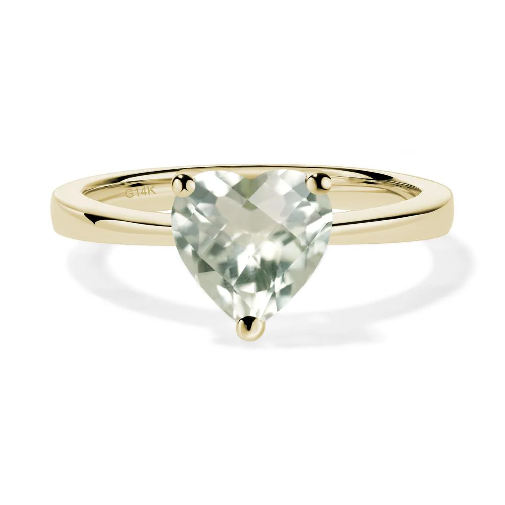 Heart Cut Green Amethyst Ring - Image 3