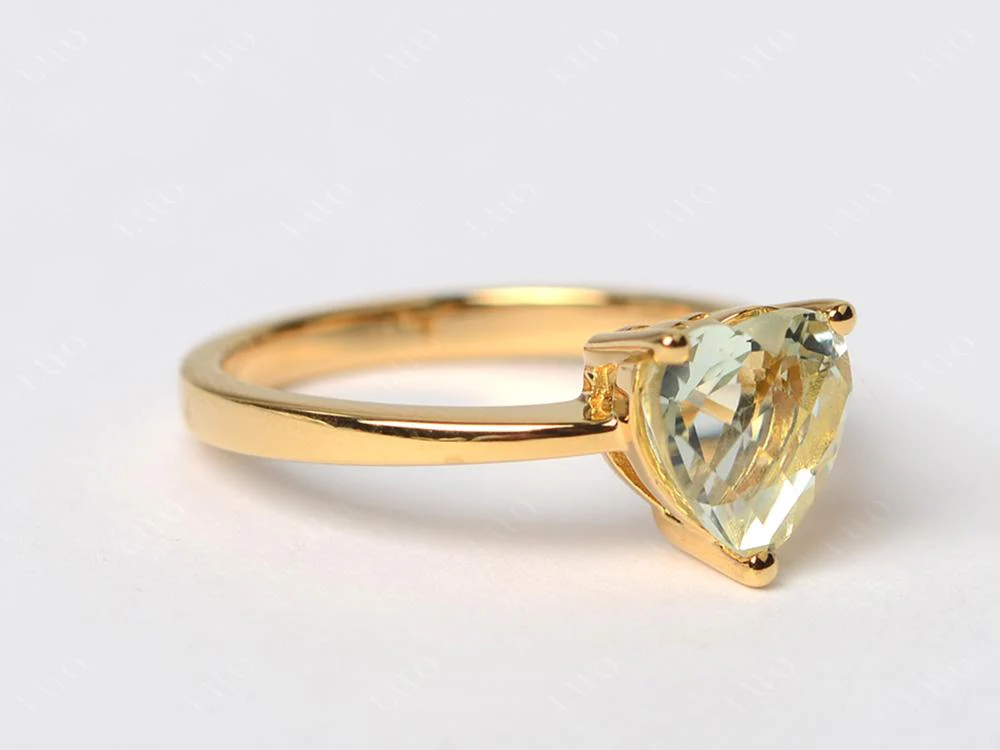 Heart Cut Green Amethyst Ring - Image 30