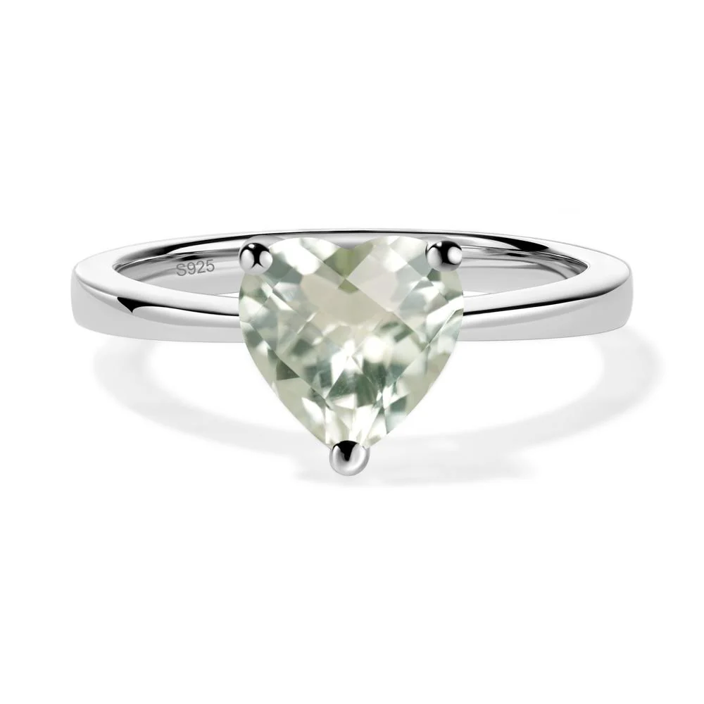 Heart Cut Green Amethyst Ring - Image 6