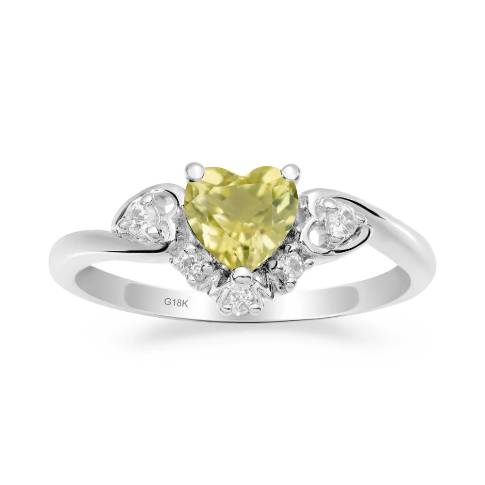 Heart Shaped Lemon Quartz Ring for Mom - Image 3