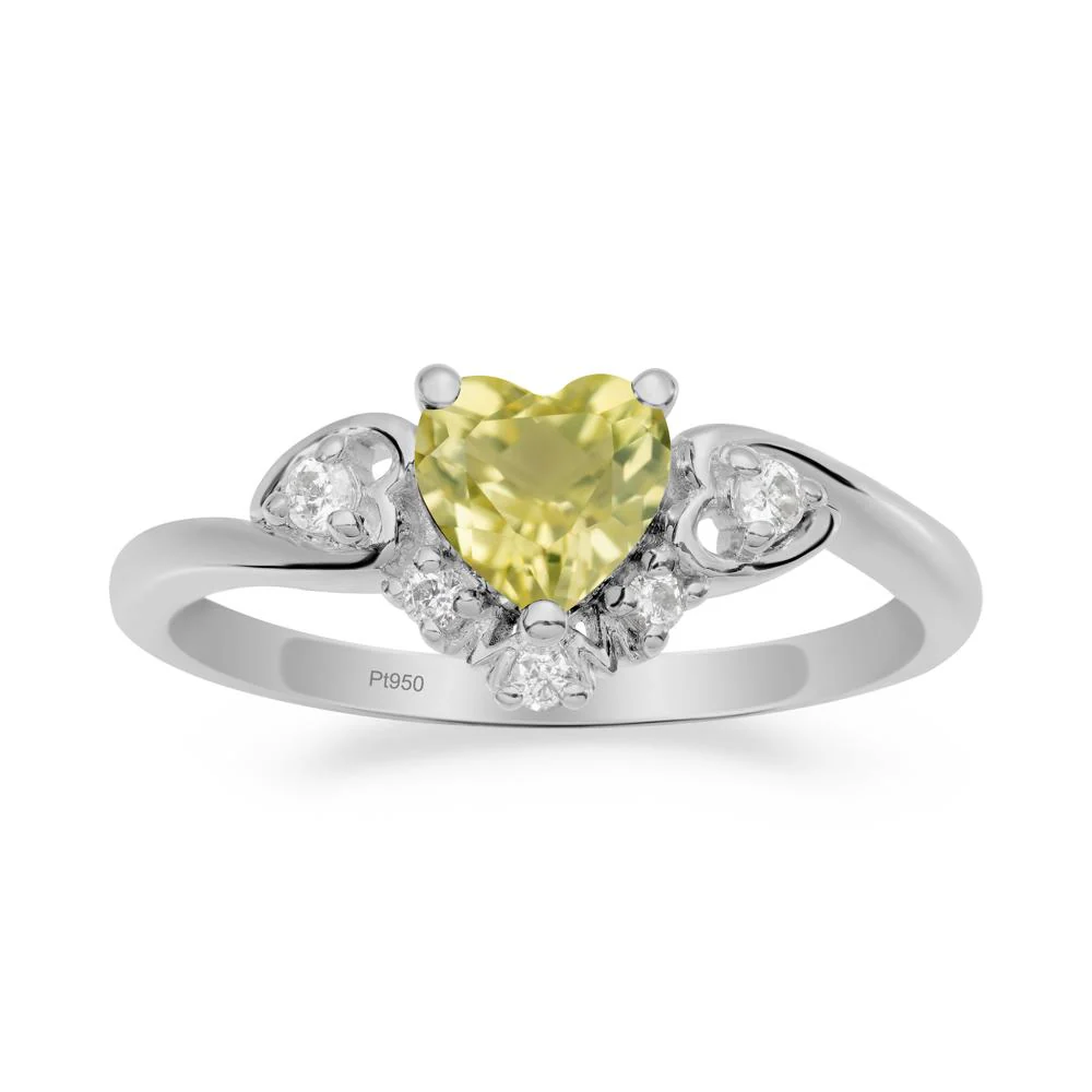 Heart Shaped Lemon Quartz Ring for Mom - Image 6