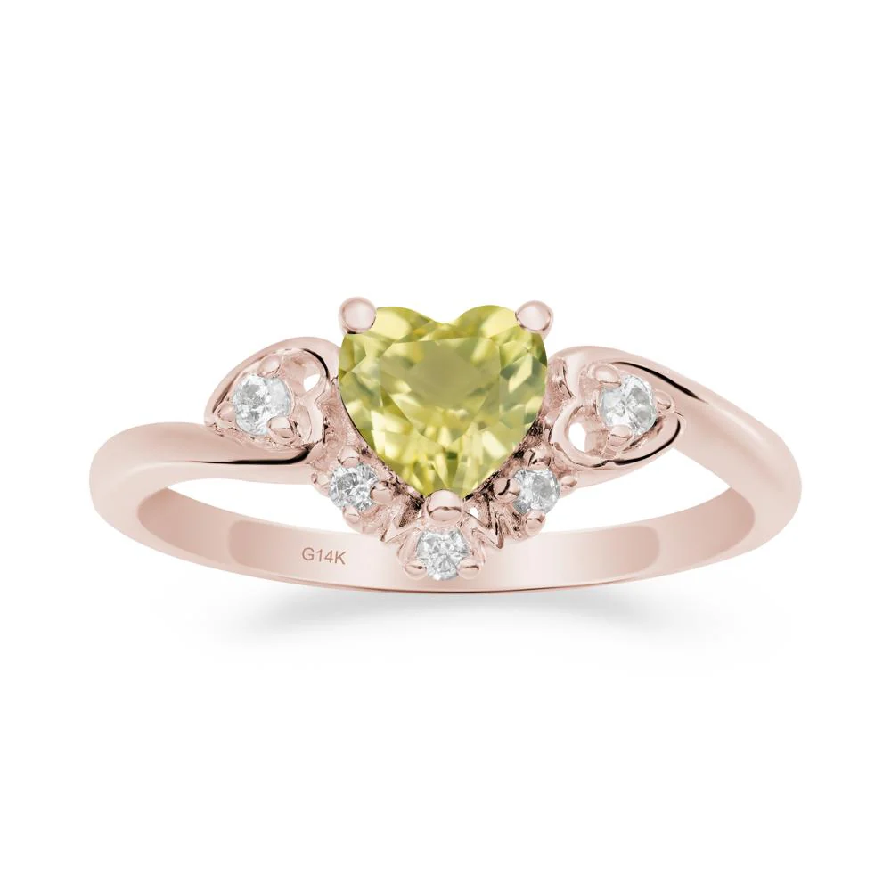 Heart Shaped Lemon Quartz Ring for Mom - Image 7