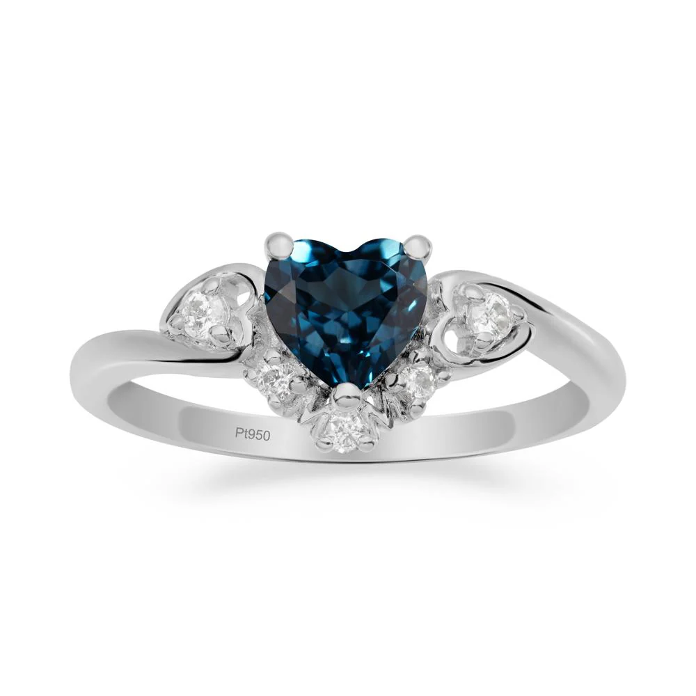 Heart-Shaped London Blue Topaz Mom Ring - Image 4