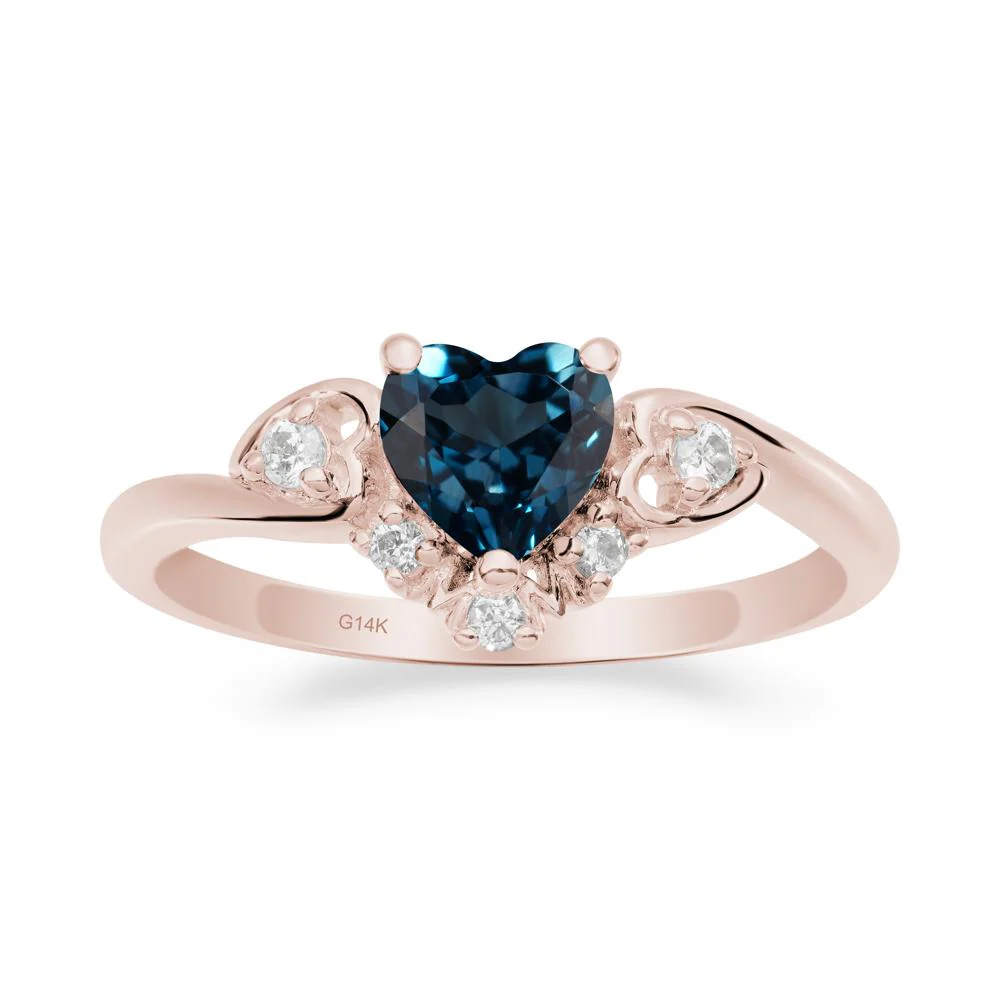 Heart-Shaped London Blue Topaz Mom Ring - Image 6