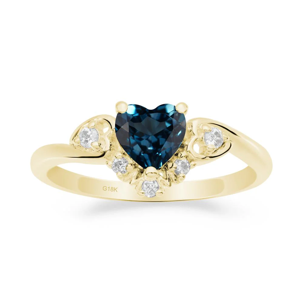 Heart-Shaped London Blue Topaz Mom Ring - Image 7
