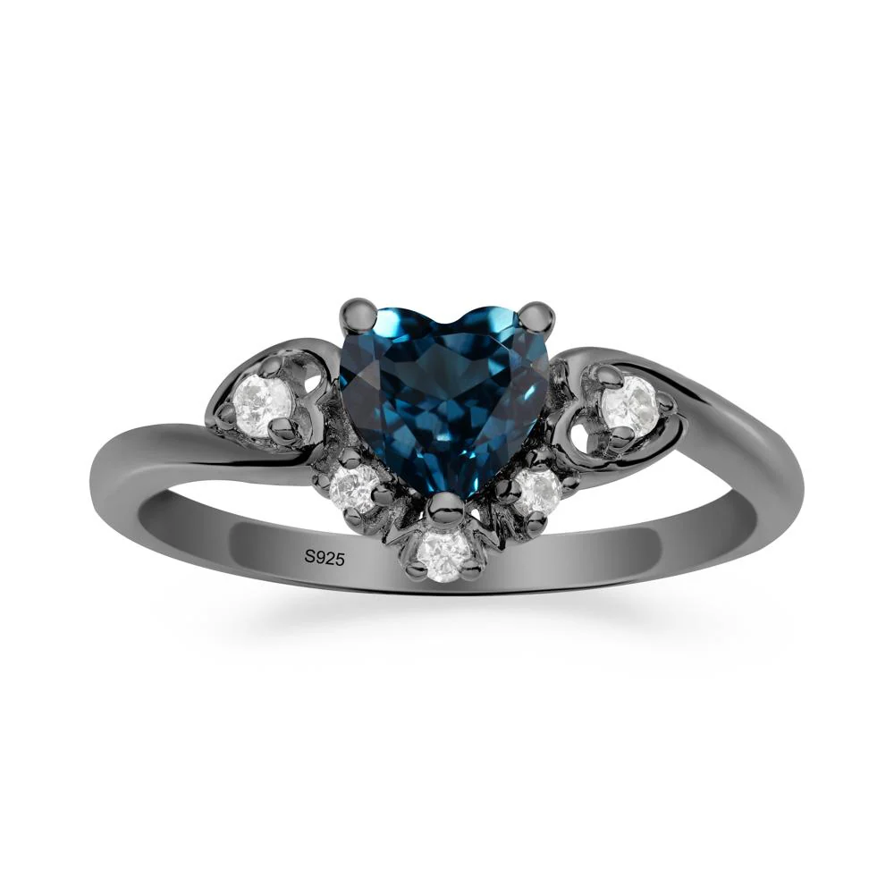 Heart-Shaped London Blue Topaz Mom Ring - Image 8