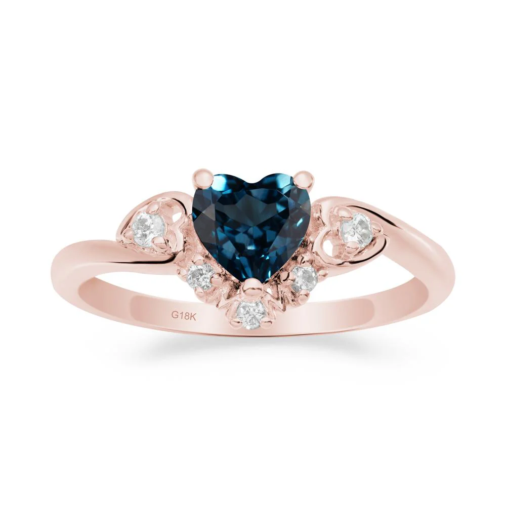 Heart-Shaped London Blue Topaz Mom Ring - Image 9