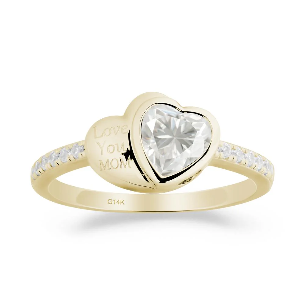 Heart Shaped Moissanite Ring for Mother's Day - Image 2