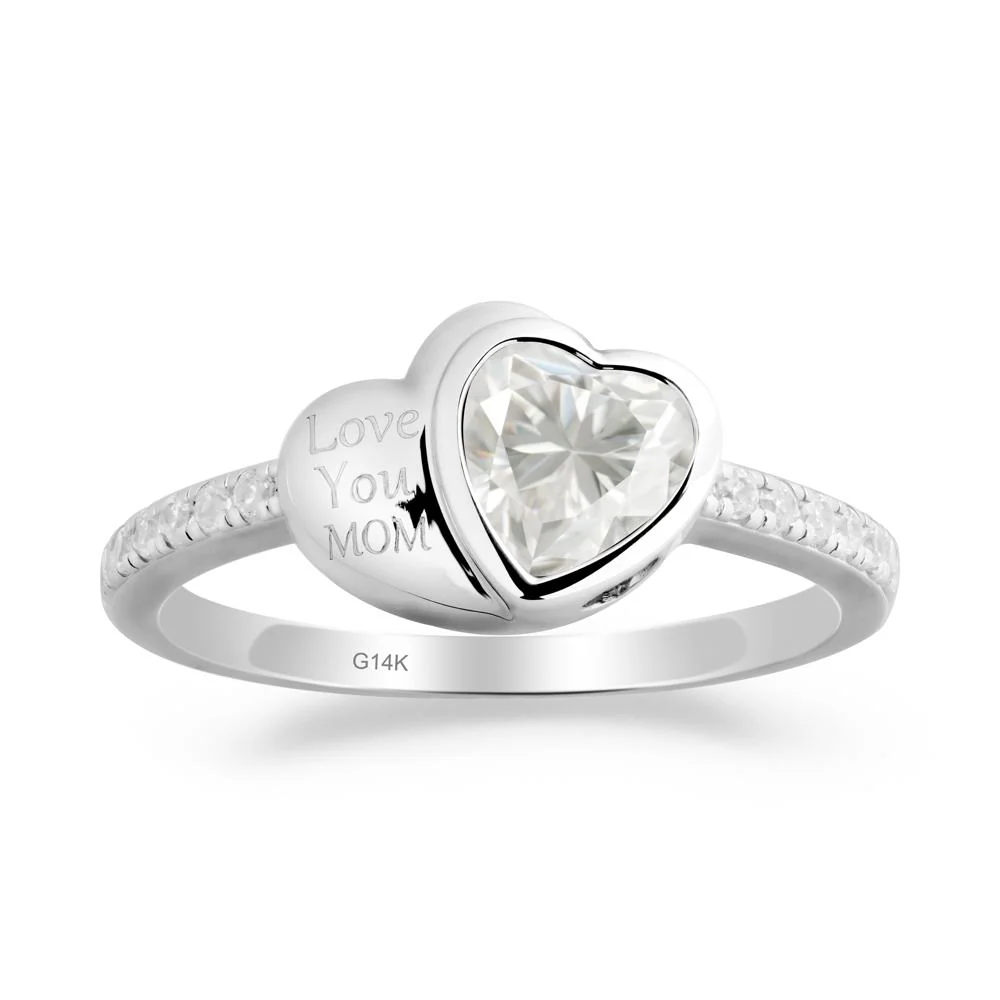 Heart Shaped Moissanite Ring for Mother's Day - Image 8