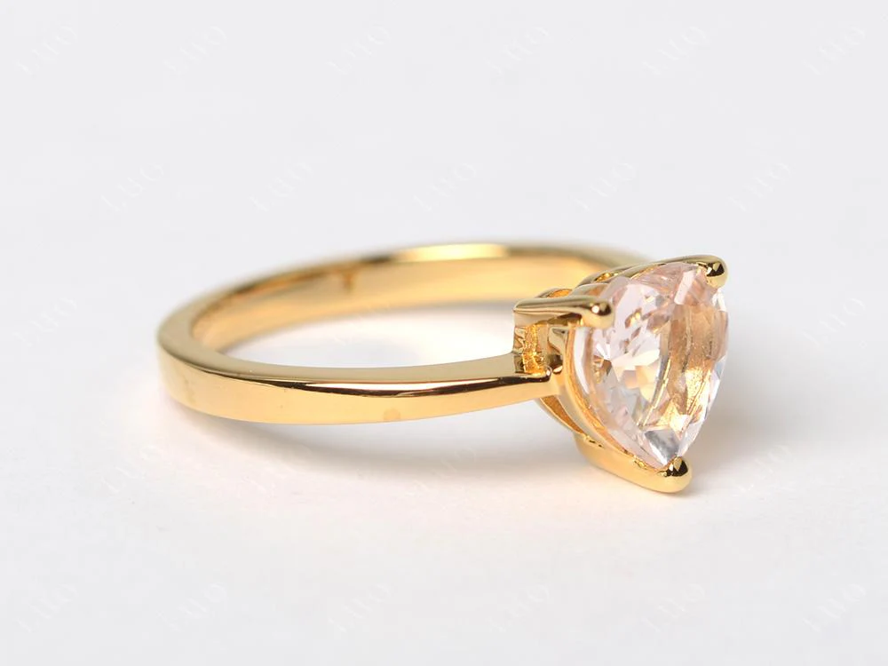 Heart Shaped Morganite Solitaire Ring - Image 30