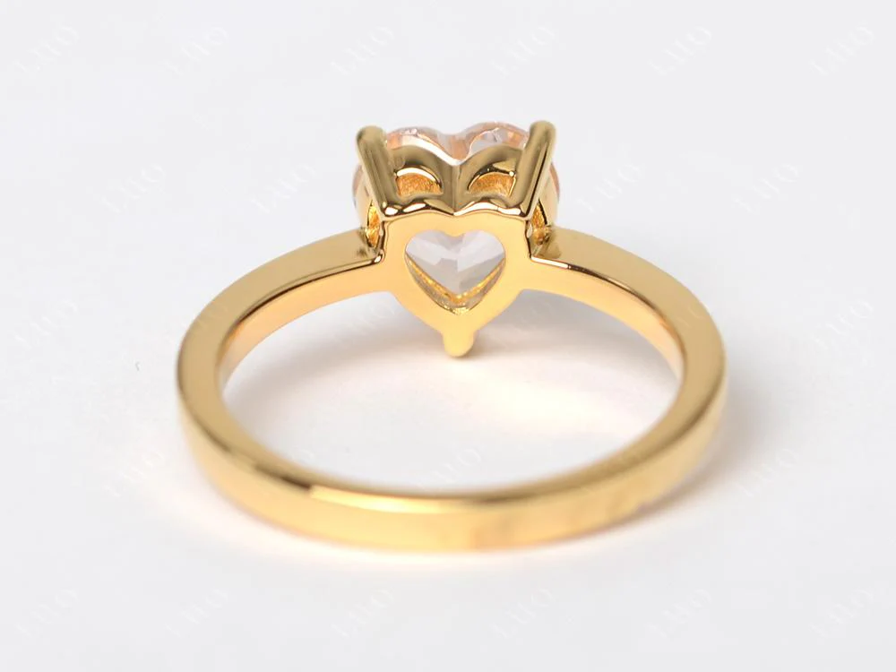 Heart Shaped Morganite Solitaire Ring - Image 31