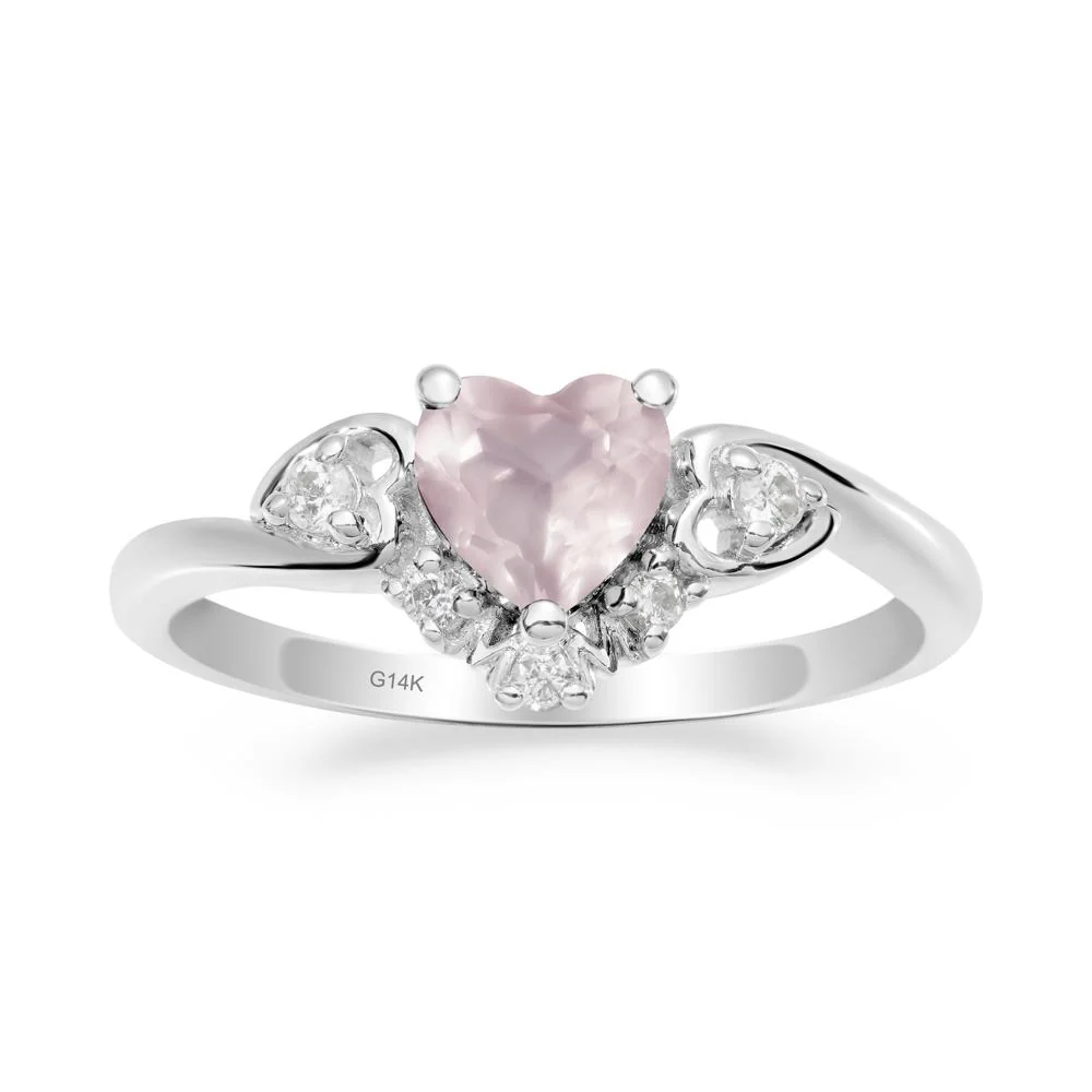 Heart-Shaped Rose Quartz Mom Ring - Image 8