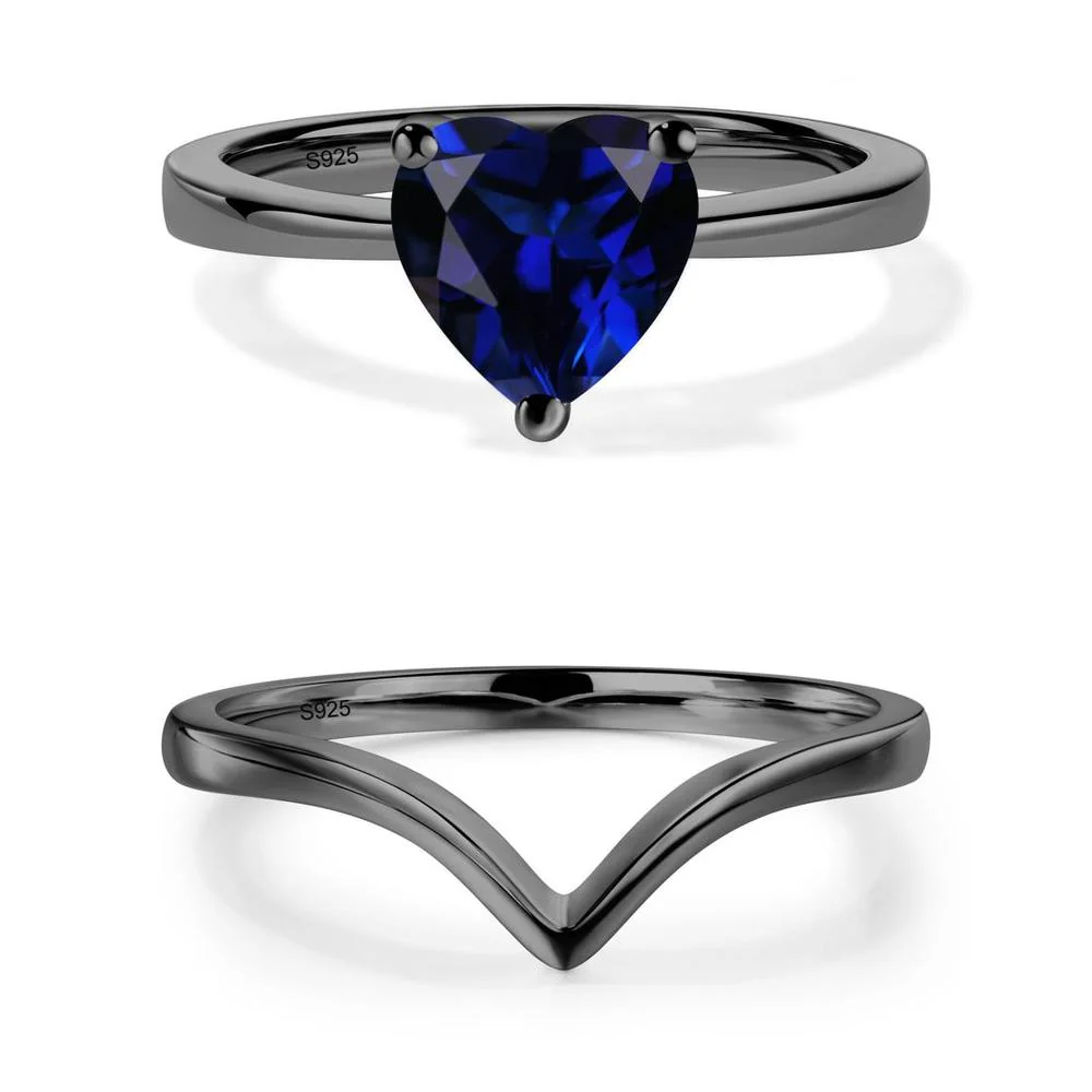 Heart Cut Sapphire Ring - Image 11