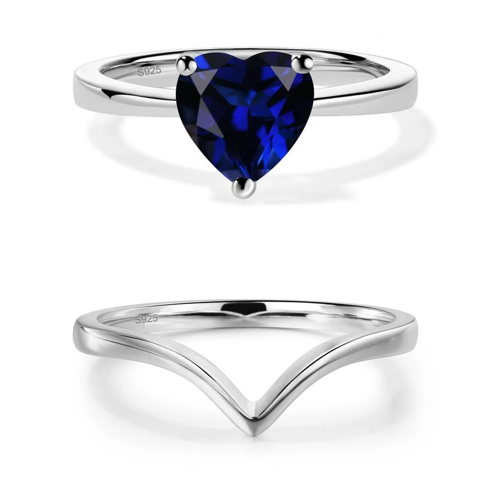 Heart Cut Sapphire Ring - Image 17