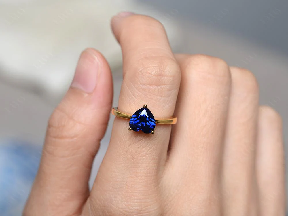 Heart Cut Sapphire Ring - Image 32