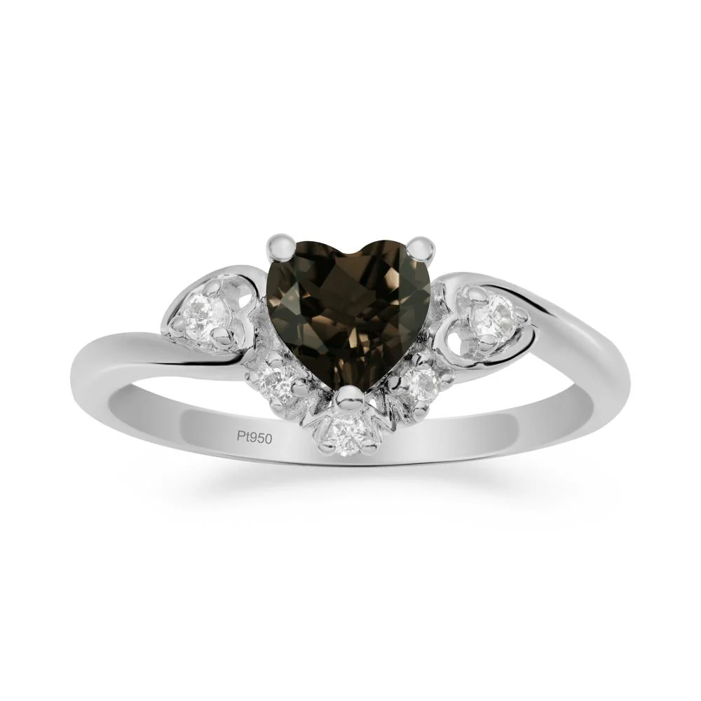 Heart-Shaped Smoky Quartz Promise Ring - Image 7