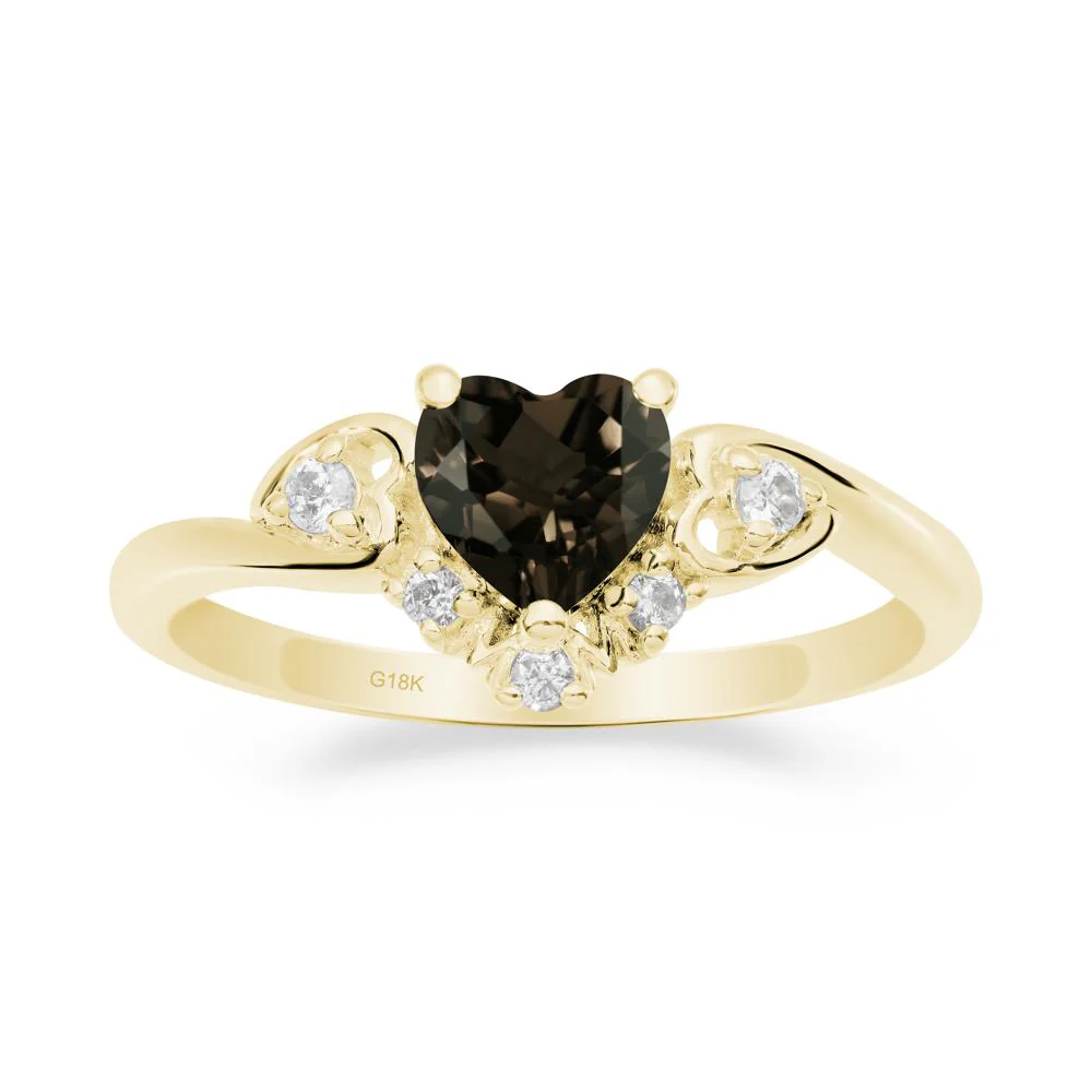 Heart-Shaped Smoky Quartz Promise Ring - Image 9