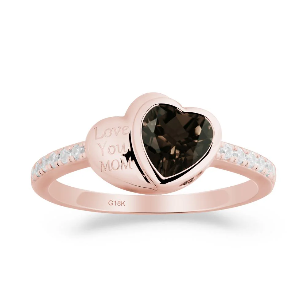 Heart Shaped Smoky Quartz Ring for Mother's Day - Image 3