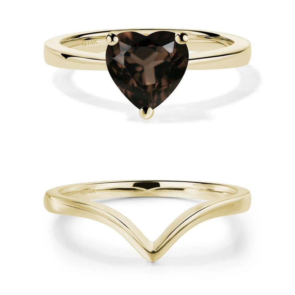 Smoky Quartz Heart Shaped Solitaire Ring - Image 25