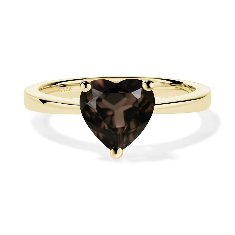 Smoky Quartz Heart Shaped Solitaire Ring - Image 7